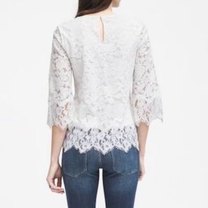 Banana Republic Tops Floral Lace Blouse , Womens Sheer